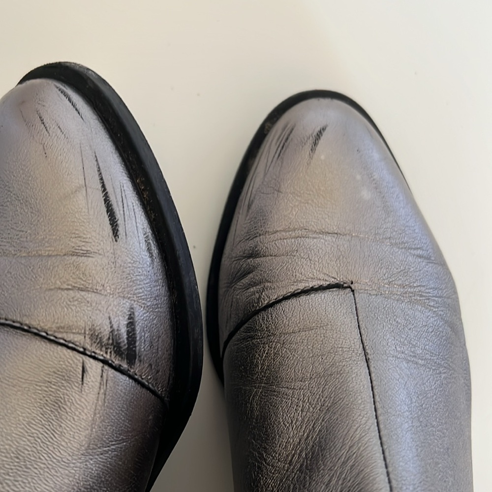 Rag & Bone Silver/Gunmetal Chelsea Booties - Size 38.5 - Picture 5 of 11